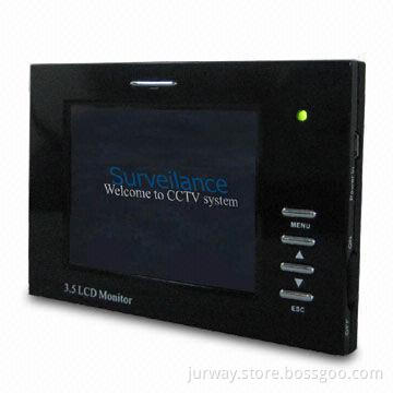 3.5-inch CCTV LCD Monitor with 9V DC Power Input, Suitable for DVD and Other Video Devices
